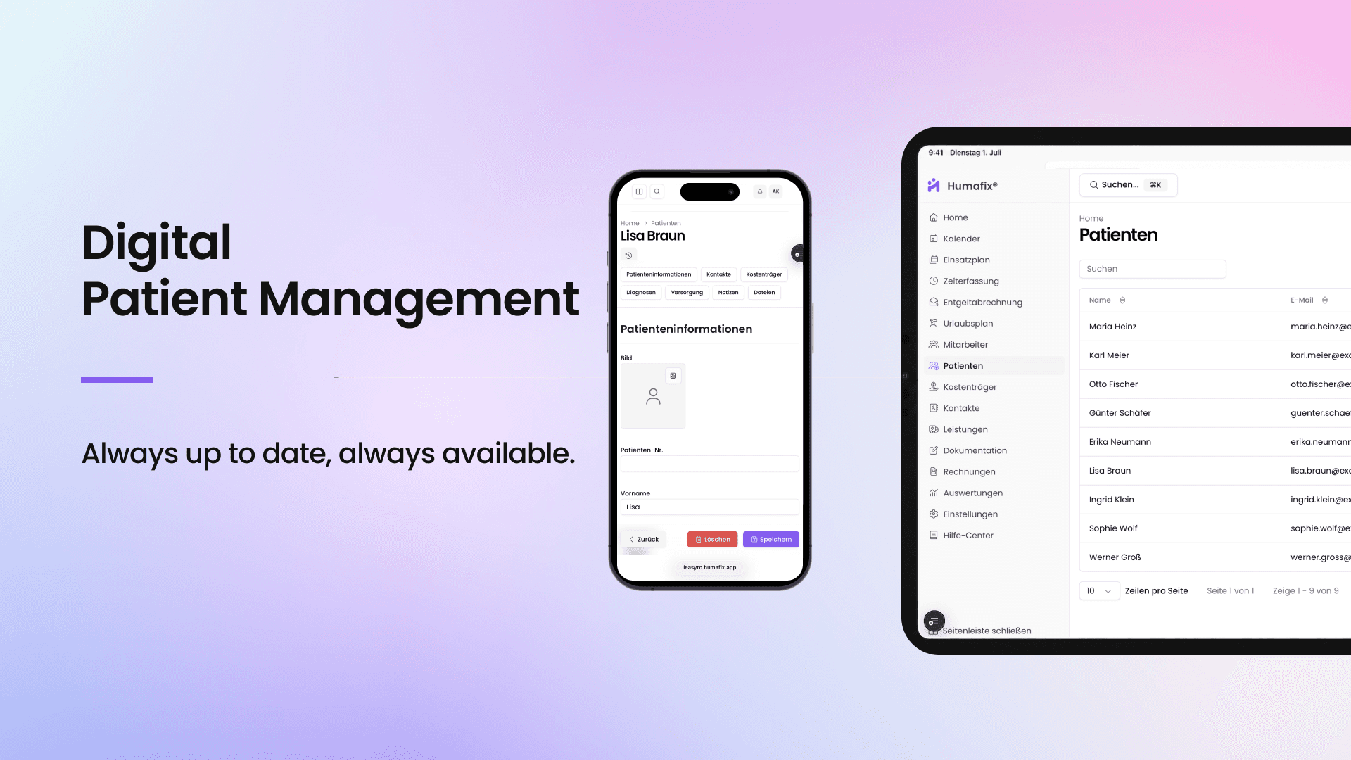 Digital Patient Management: All Information at a Glance—Anytime, Anywhere